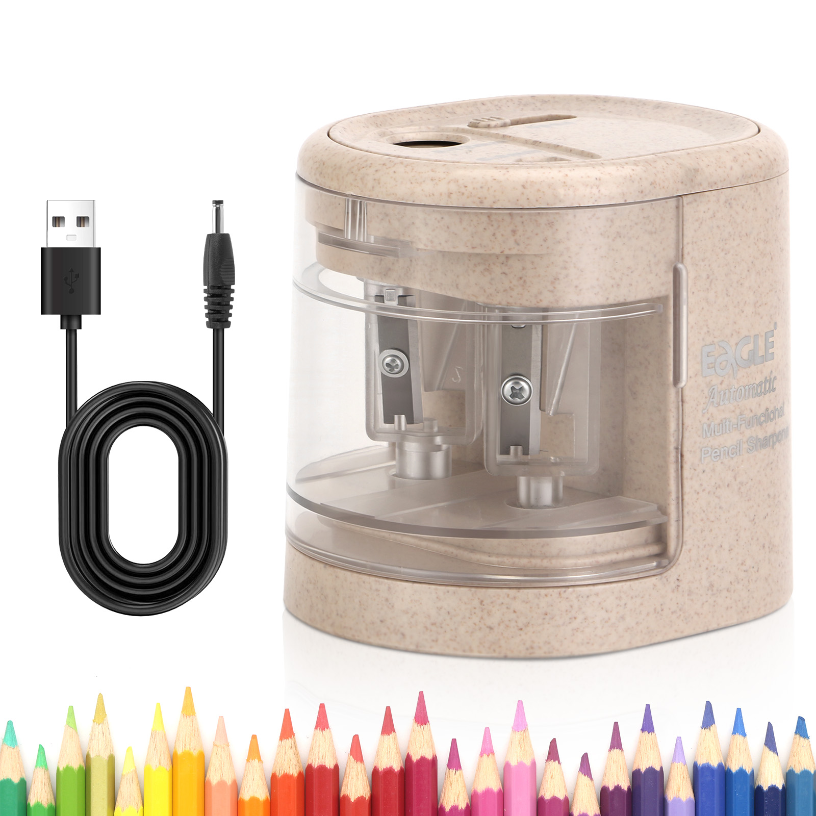 Electric Pencil Sharpener Usb - Автоматическая электрическая точилка для карандашей EAGLE,