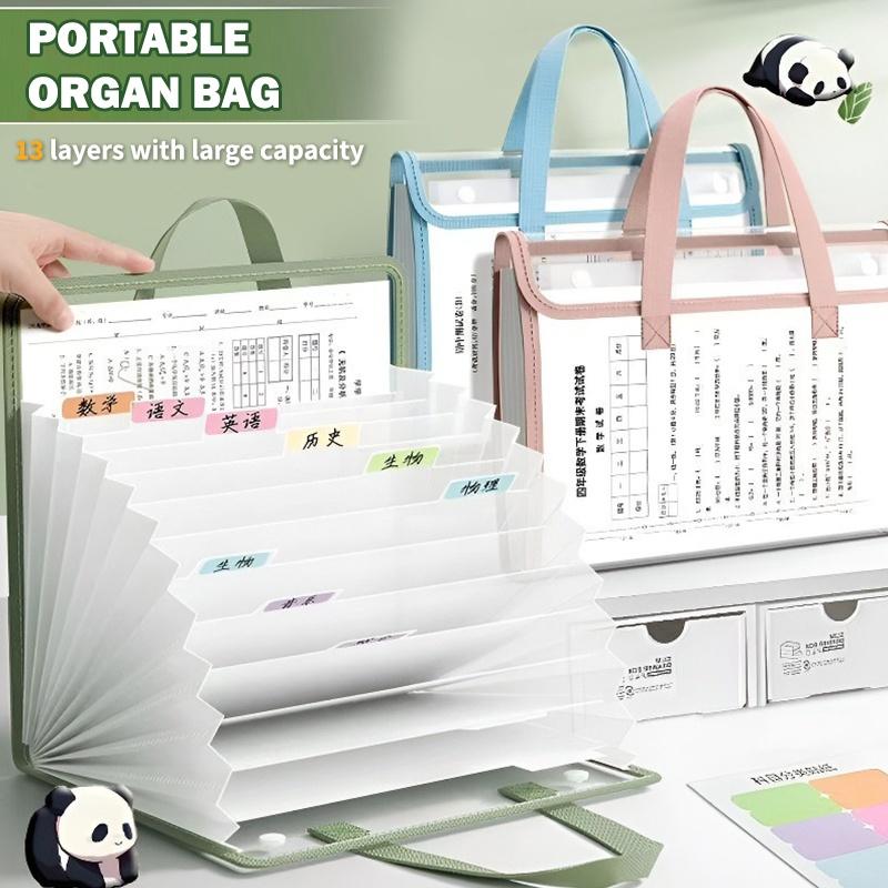 Expandable Accordion File Folder 13 Pockets - Портативный органайзер для файлов формата А4,