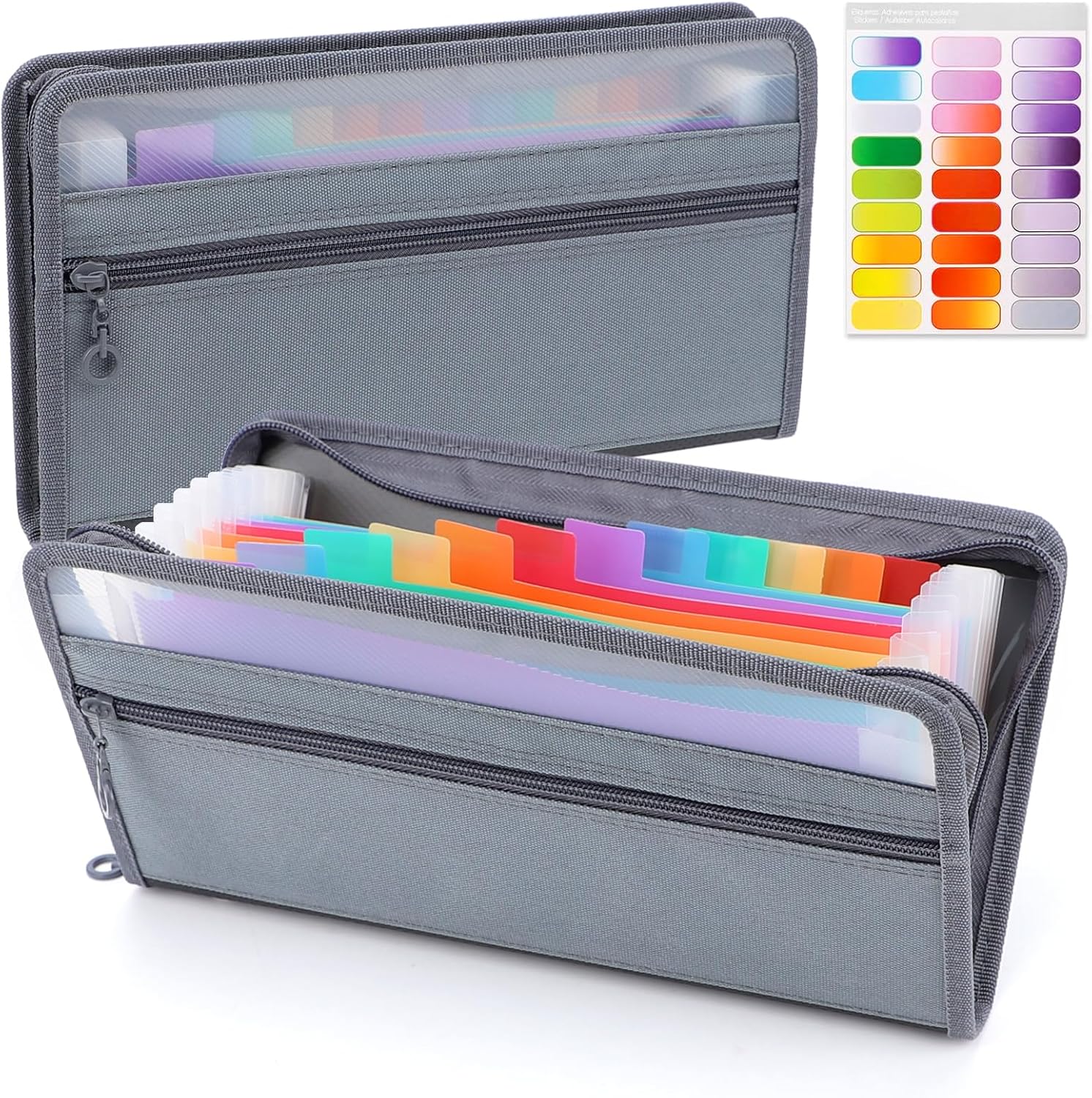 Expandable Accordion File Folder 13 Pockets - Маленький органайзер для документов формата А6
