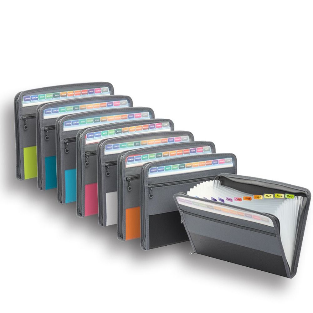 Expandable Accordion File Folder 13 Pockets - Папка-органайзер для документов А4 из ПВХ