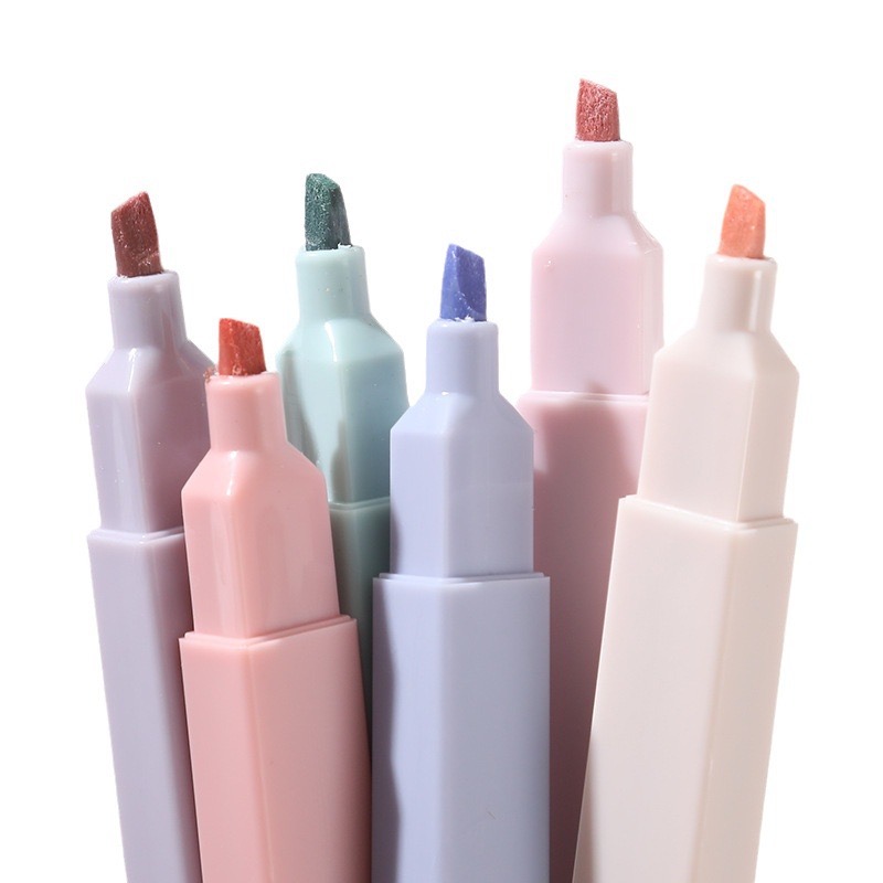 Pastel Highlighter Set Double Ended - 6 шт./компл. набор маркеров, милые кавайные