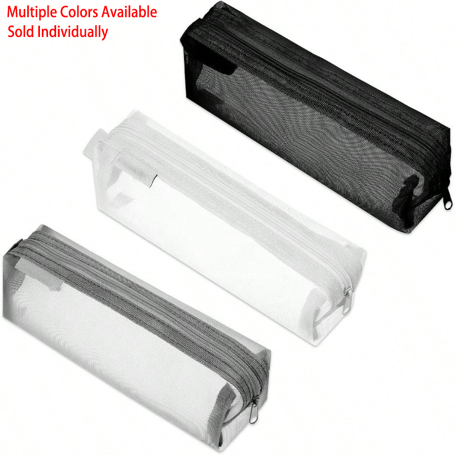 Прозрачный сетчатый пенал для  – обзор и цена Clear Mesh Pencil Pouch For Exam