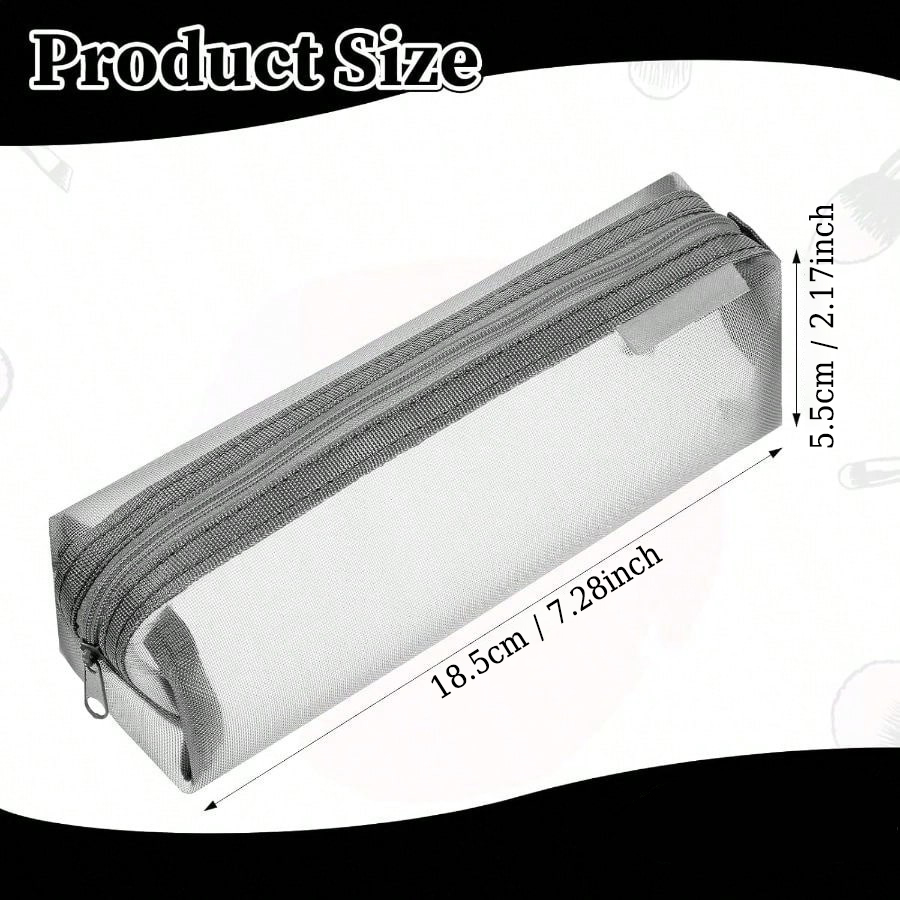 Прозрачный сетчатый пенал для  – обзор и цена Clear Mesh Pencil Pouch For Exam