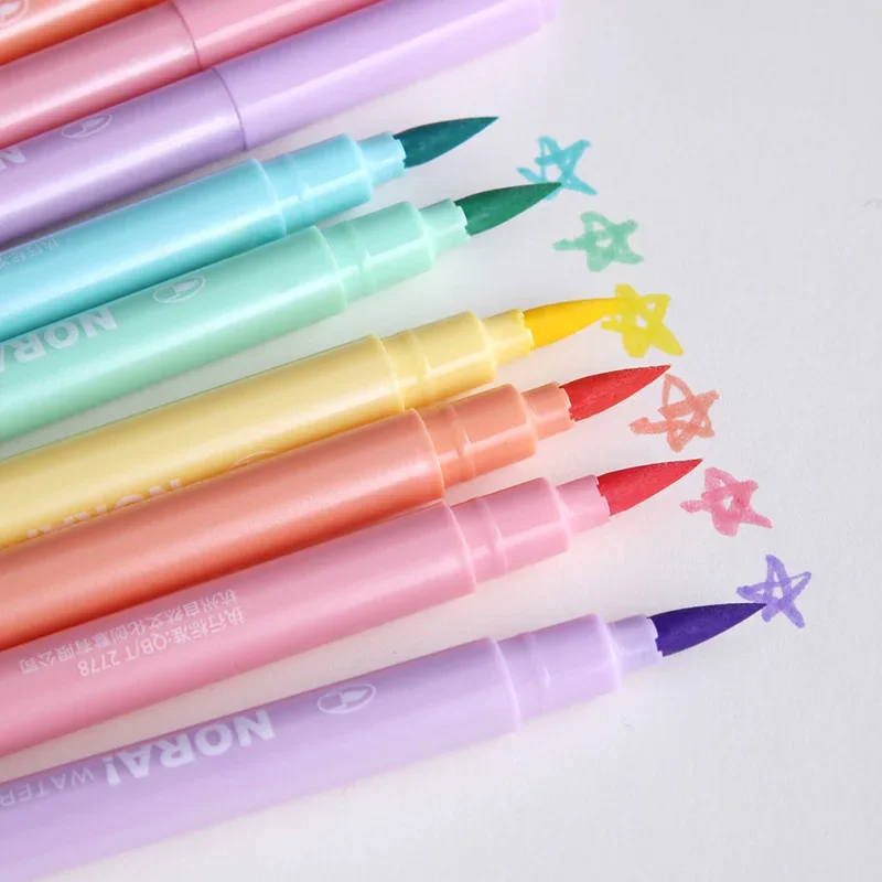 6 шт./компл., ручки-кисти, кав – обзор и цена Pastel Highlighter Set Double Ended