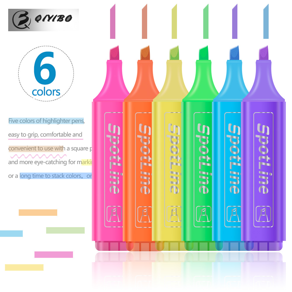 4/6 шт./набор, флуоресцентные  – обзор и цена Pastel Highlighter Set Double Ended
