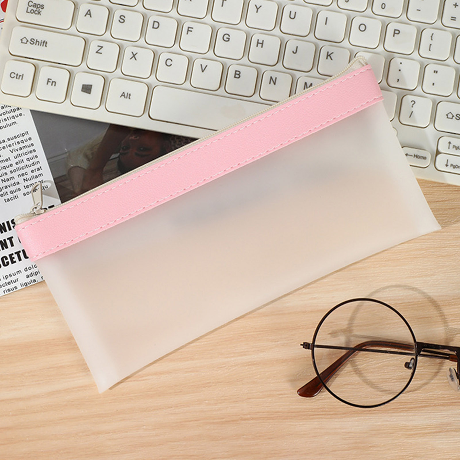 Прозрачный матовый Футляр для  – обзор и цена Aesthetic Large Pencil Case Pouch