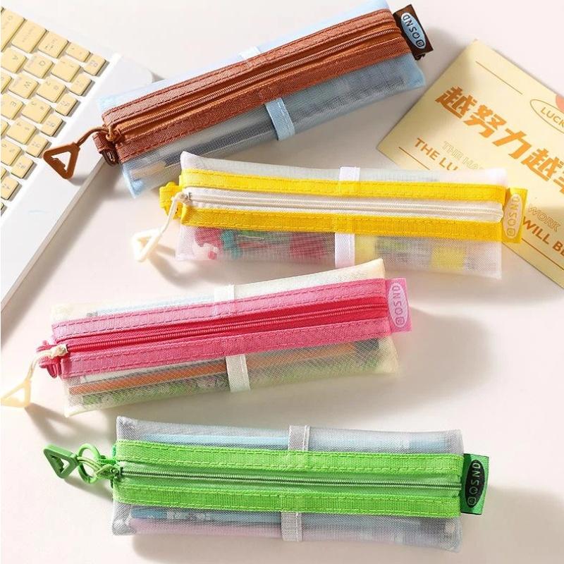 Прозрачный сетчатый пенал с дв – обзор и цена Clear Mesh Pencil Pouch For Exam