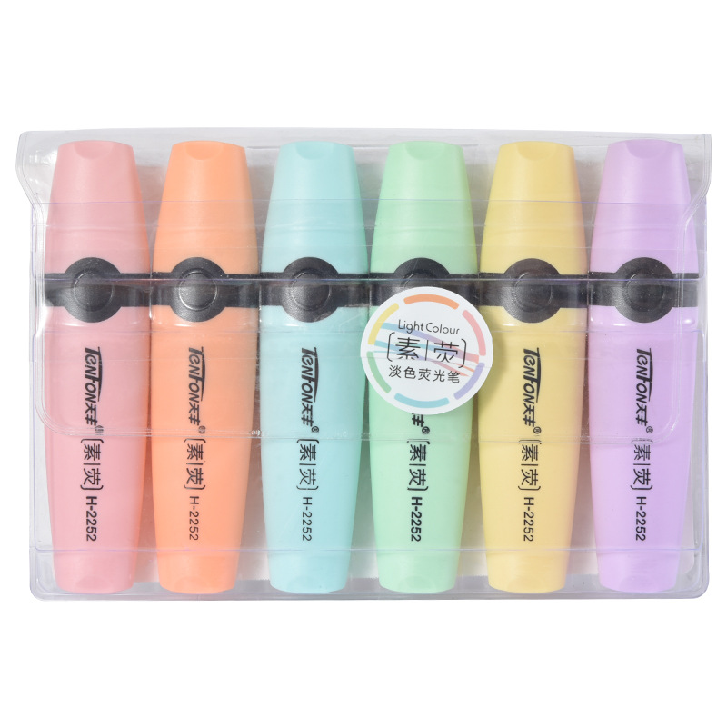 6 шт./компл., маркер пастельны – обзор и цена Pastel Highlighter Set Double Ended