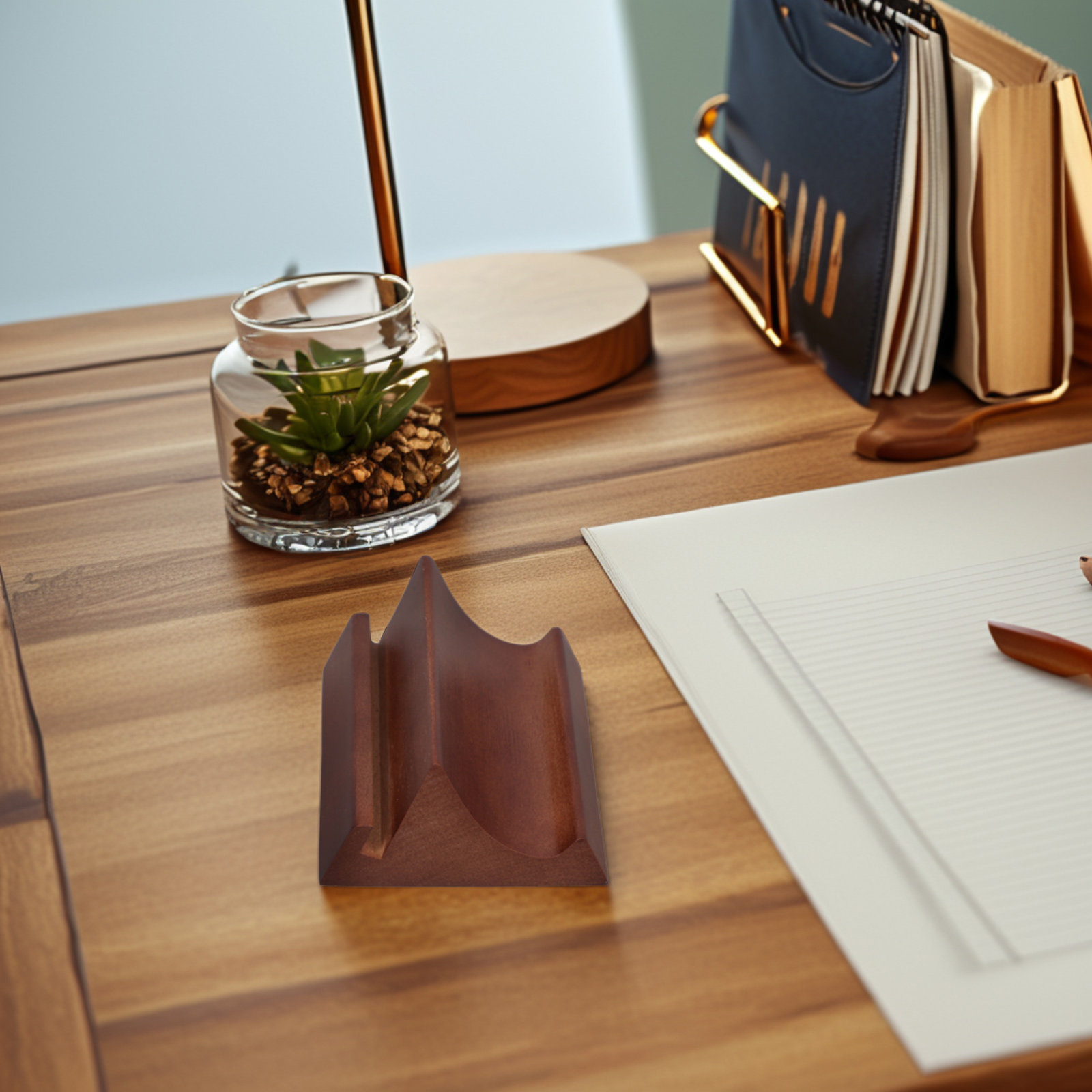 Деревянная подставка с двумя о – обзор и цена Desk Accessories